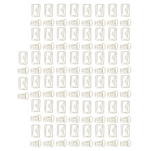 100 Stück lustige Planerclips aus goldenem Metall für Büro, Zuhause, Schule und Aktenklassifizierung