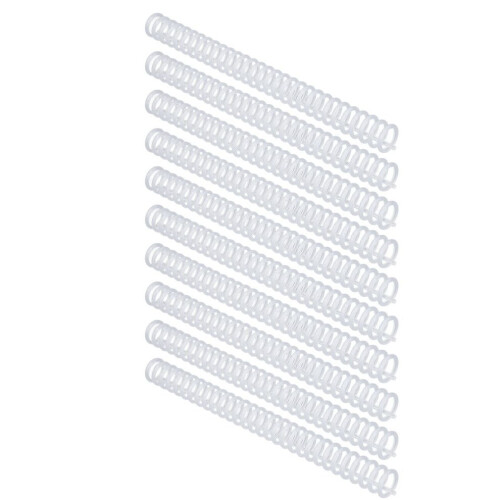 Durable 19mm 30 Ring Plastic Binding Spines - 150 Sheets Clear Design