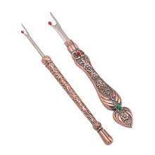 2-teiliges Set Retro-Nahtentferner aus Metall, Roségold, DIY-Faden- und Nähwerkzeug