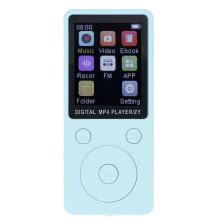 Lecteur MP3 portable avec écran couleur 1,8 pouce, 128 Go, son HiFi bleu