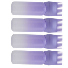 Lot de 4 applicateurs peigne pour racines, flacon applicateur d'huile capillaire, pinceau applicateur