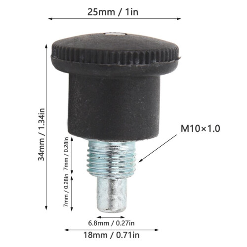 Easy Install M10 Pull Pin Knobs for Exercise Bikes 5PCS 25mm Dia 1