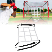 Tragbare, verstellbare Strike-Zone-Zielscheibe für Baseball-/Softball-Pitching, Weiß