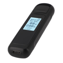 Alcootest portable haute précision avec écran LCD, rechargeable par USB, noir, 50 g