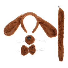4 Sets Haustier Hundekostüm Mit Stirnband, Fliege, Nase Und
