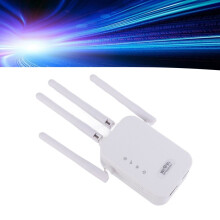 300-Mbit/s-WLAN-Repeater mit 4 Antennen, 2,4-GHz-Signalverstärker, US-Stecker