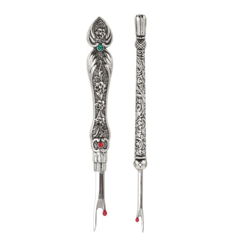 2pcs Metal Seam Remover Set for DIY Leather & Needlework, Silver 2