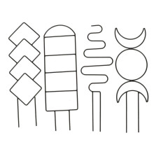 4er-Set Metall-Pflanzenrankgitter, Kletterstütze aus Eisen, für den Innen- und Außenbereich, 33 x 10