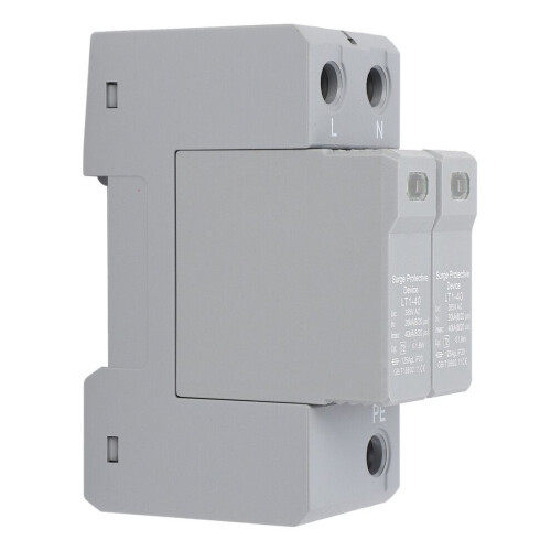 Surge Protector AC 385V 2P 40KA for DC Systems 35mm DIN Rail Mount 2