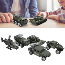 Ensemble de 5 jouets de chars d'assaut simulés, modèle réduit de voiture en alliage à friction, cadeau
