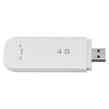 Draagbare 4G LTE WiFi-router met ondersteuning voor 10 apparaten, USB-hotspot met simkaartsleuf, wit