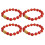 4Pcs Lightweight Red Agate Bracelets Durable Bangles for Women 1