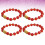 4Pcs Lightweight Red Agate Bracelets Durable Bangles for Women 7