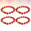 4Pcs Lightweight Red Agate Bracelets Durable Bangles for Women 3