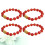 4Pcs Lightweight Red Agate Bracelets Durable Bangles for Women 5
