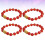 4Pcs Lightweight Red Agate Bracelets Durable Bangles for Women 6