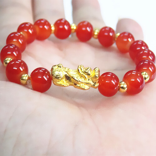 4Pcs Lightweight Red Agate Bracelets Durable Bangles for Women 1
