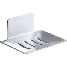 Elegant sæbeskål i rustfrit stål, rustfri korrosionsbestandig klæbebagside til badeværelse, køkkenvask, brusevæg (kompakt design)