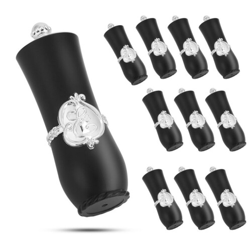 DIY Lipstick Containers 10Pcs, 12.1mm Diameter, Black