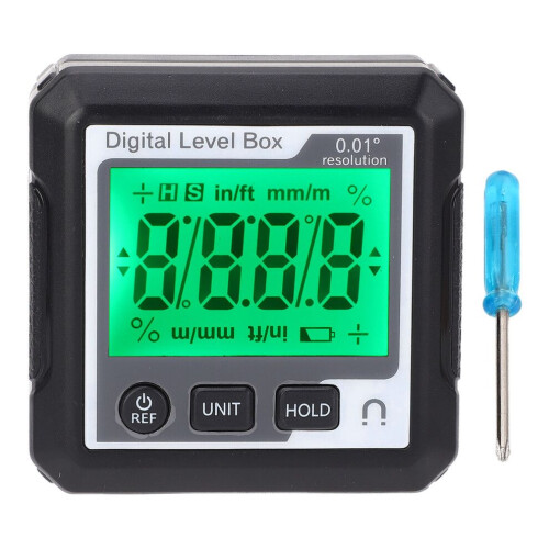 Digital Level Box with Magnet, 4x90, 0.01 Resolution, Black/White 2