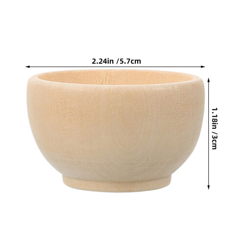 6 Piezas Pequeños Madera Sin Acabar 57 Mm Para Servir 2