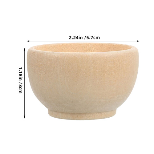 6 Piezas Pequeños Madera Sin Acabar 57 Mm Para Servir 1