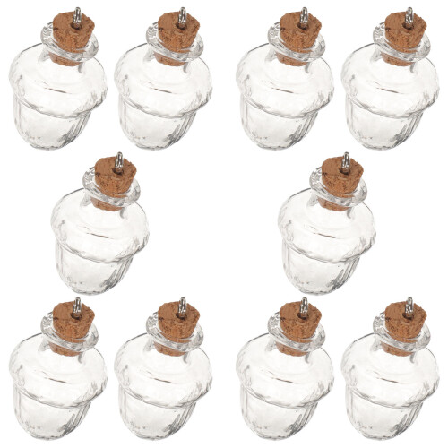 10 Stuks Mini Glazen Wensflessen
