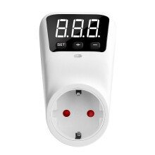 HLP02 Digitale Überspannungsschutzsteckdose 230 V 16 A mit LCD-Anzeige