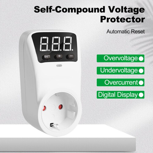 HLP02 Digital Surge Protector Outlet 230V 16A with LCD Display 1