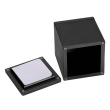 Étui à craie de billard en aluminium, étui de transport portable noir 3 x 3 x 3,5 cm