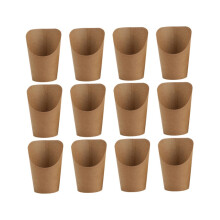 Kraft Paper Takeout Cones 50 Pcs, FoodGrade Degradable Containers For Fries And Chips, Snack Bags, French Fry Holders