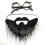 2 Sets Cosplay Valse Baard Bril Feestdecoratie 3