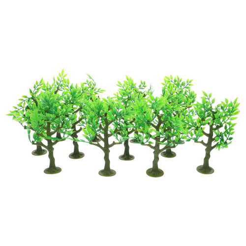 12Pcs Model Trees With Base For Train Set Diorama Dollhouse