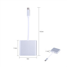 Adaptador multipuerto digital 3 en 1 USB 3.1 tipo C a HDMI USB 3.1 con puerto de carga
