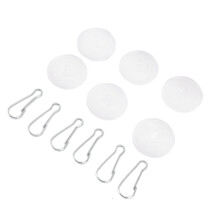 100pcs Self Adhesive Plastic Ceiling Hooks for Wall Hanging with Rings