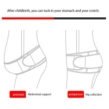 Breathable Pregnancy Belt Support Belt Black Free Size 80-110cm