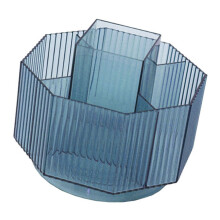 Drehbarer Stiftehalter aus Kunststoff mit großem Fassungsvermögen, blau, 13,5 x 13,5 x 11 cm