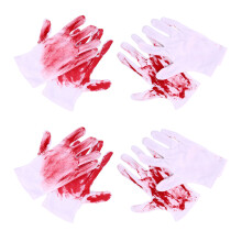 16 Paar Bloedhandschoenen: Elastische Gebreide Cosplay Accessoires