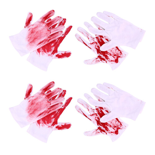 16 Paar Bloedhandschoenen: Elastische Gebreide Cosplay Accessoires