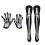 2 Paires Et Halloween Squelette Bas Cuisses 1