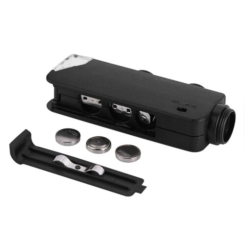 Objectif de microscope pour téléphone portable 60X-100X avec LED et clip