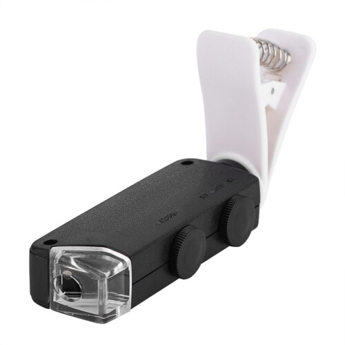 Objectif de microscope pour téléphone portable 60X-100X avec LED et clip 1
