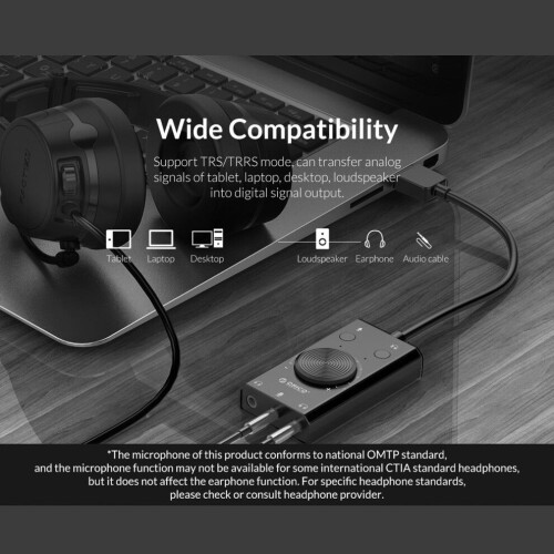 Carte son USB externe pour PC, casque et microphone : conception simple et rapide (Plug & Play) 2