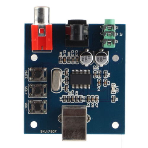 PCM2704 Electronic Component: USB Coaxial & Fiber Optic Inputs 1