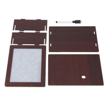 Dark Brown Wooden Money Saving Box with Coin Counter - 1000USD Capacity