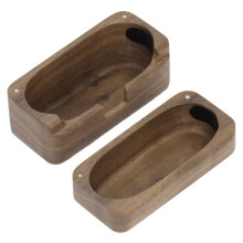 Étui pour écouteurs WF 1000XM5 en bois de noyer, fabriqué à la main et résistant aux chutes et aux chocs.