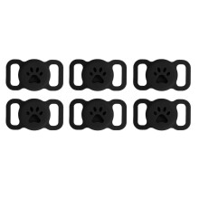 6er-Pack Airtag Haustierhalsbandhalter aus Silikon, Anti-Verlust-Hülle für Katzen, Hunde und andere