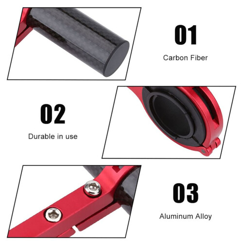 Versatile Bike Handlebar Mount Red - Compatible with 31.8mm/25.4mm Handlebars 2