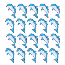 20 Stück handgefertigte Delfin-Stickmuster