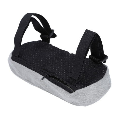 4Pcs Gray Foam Chair Armrest Covers, Adjustable, 23x8x3cm